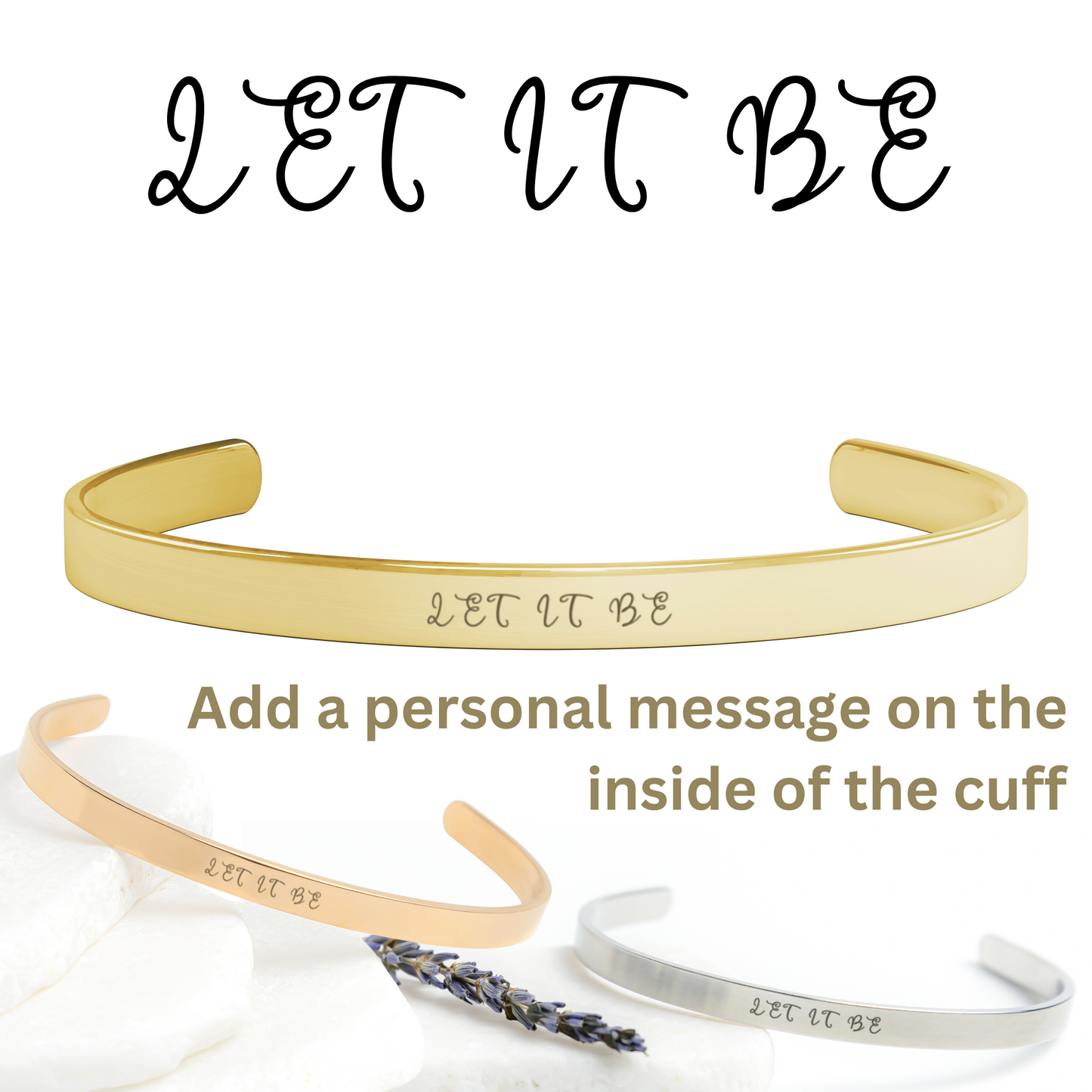 Let It Be - Personalizable Beatles Cuff Bracelet