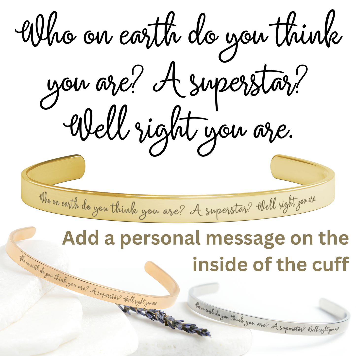 Instant Karma - Personalizable Cuff Bracelet